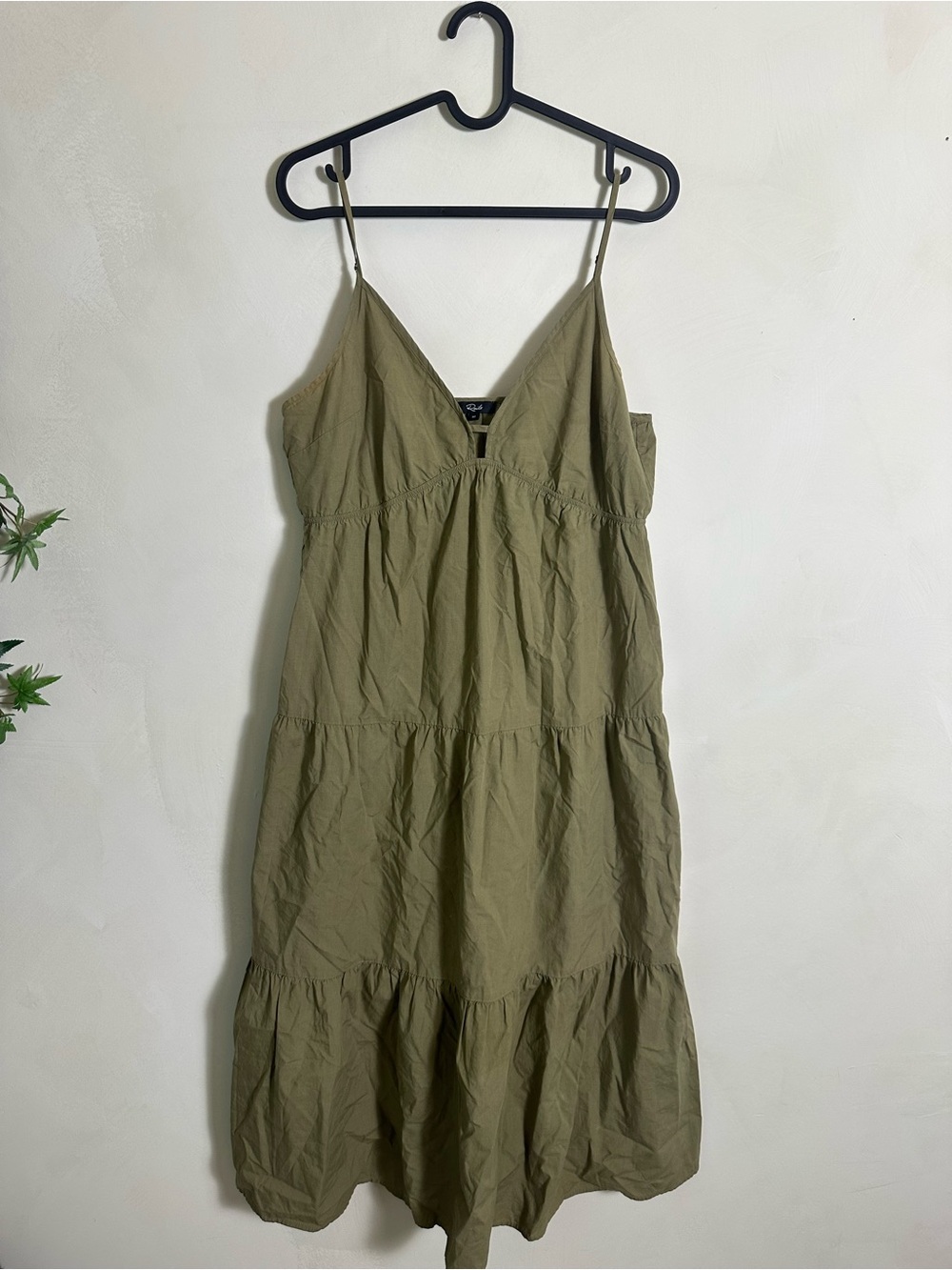 Rails Women's Avril Sleeveless Poplin Tiered Midi Dress - M